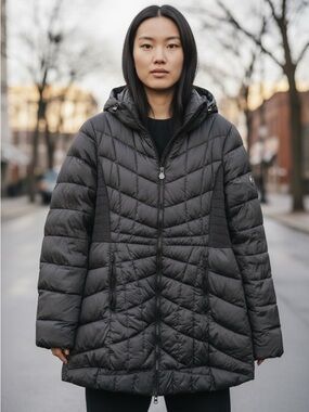 Bernardo Grey Jacket Size Medium Oversized